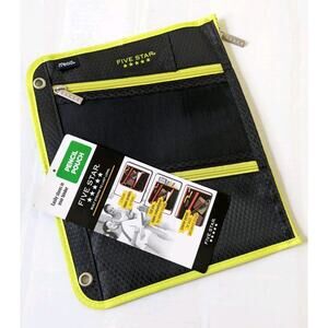 Mead Five Star Pencil Pouch Binder 3 Zipper Compartment Back To School Supply